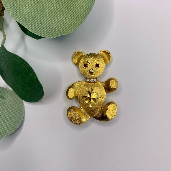 Vintage Mamselle teddy bear brooch - Picture 2 of 7
